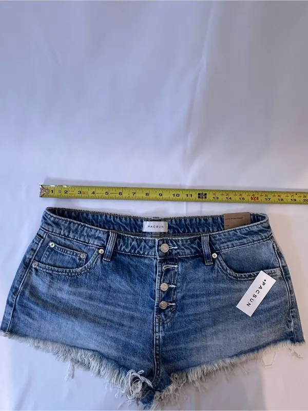 Pacsun Jamie Low Rise Micro Shorts size 30 Button Fly Nwt - Image 6