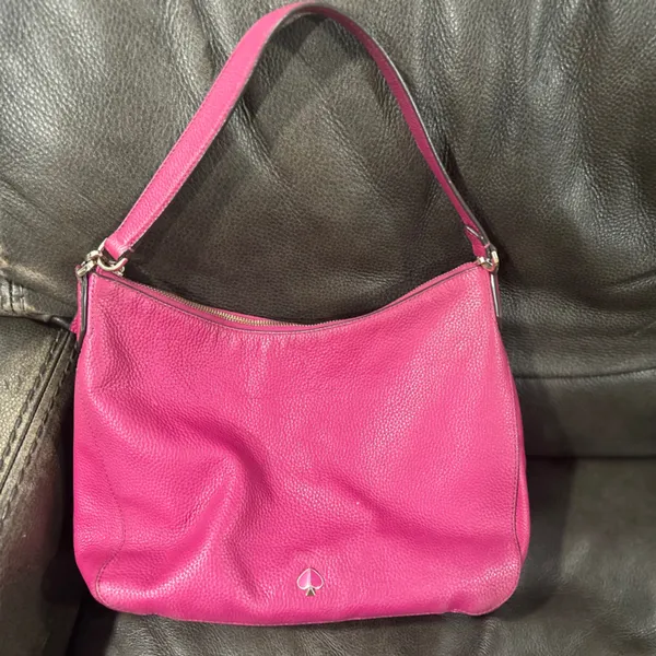 Kate Spade Fuchsia Leather Shoulder Bag - Image 3