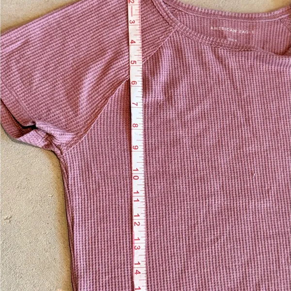American Eagle Outfitters Textured Short Sleeve Tee in Pink - Image 5