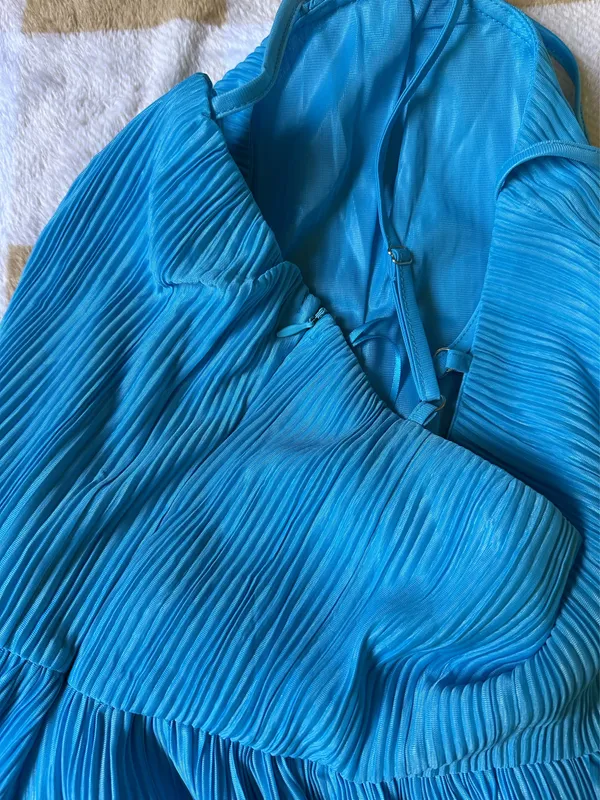 Lane 201 Blue Satin Romper - Image 7