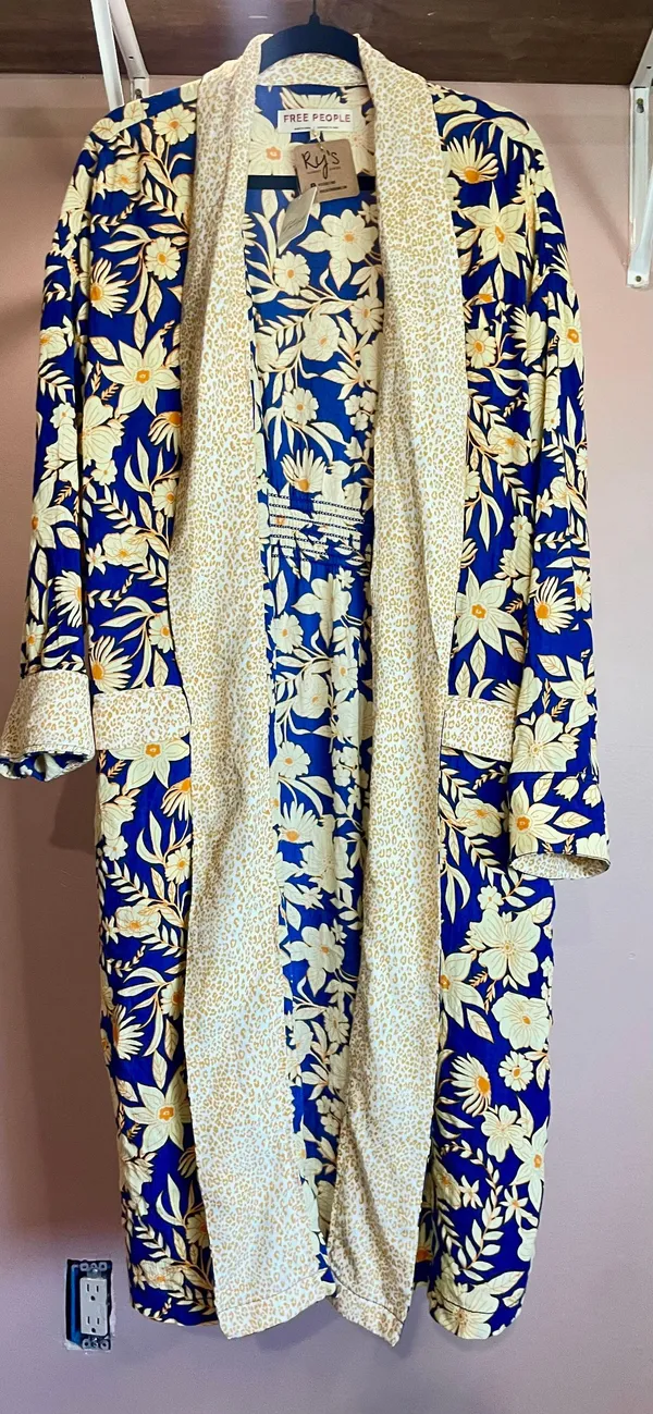 Free People Wild Nights Floral Duster - Image 5