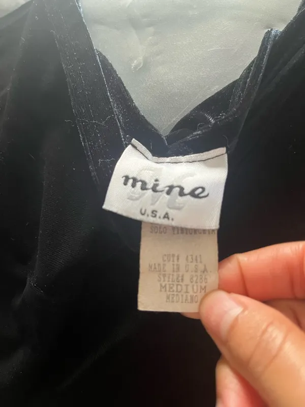 Vintage Y2K Black Velvet Cami Top Medium Romantic Going Out Minimalist Feminine - Image 6