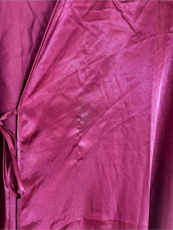 Flora Deep Purple Long Sleeve Satin Robe Size‎ Large/XL - Image 3