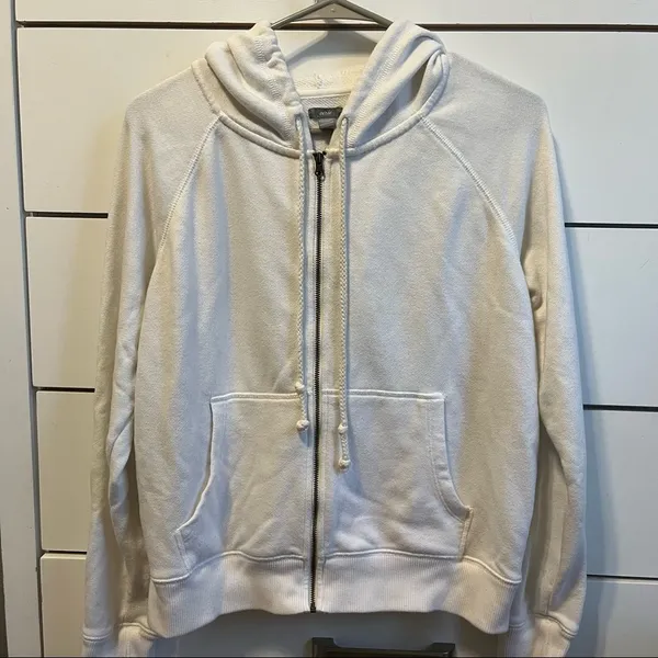 Aerie White Zip Up Sweatshirt - Image 2