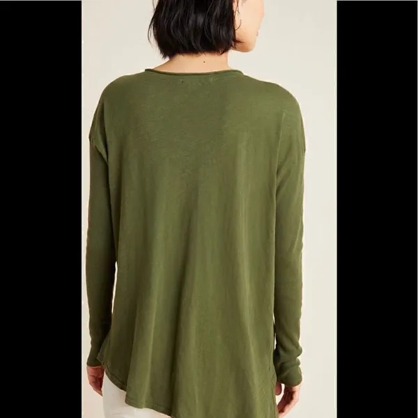 NWT Anthropologie Paula seamed Asymmetrical Tee M - Image 2