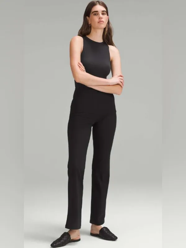 Lululemon Wundermost Ultra Soft Nulu High-Neck Black Sleeveless Bodysuit Size L - Image 3