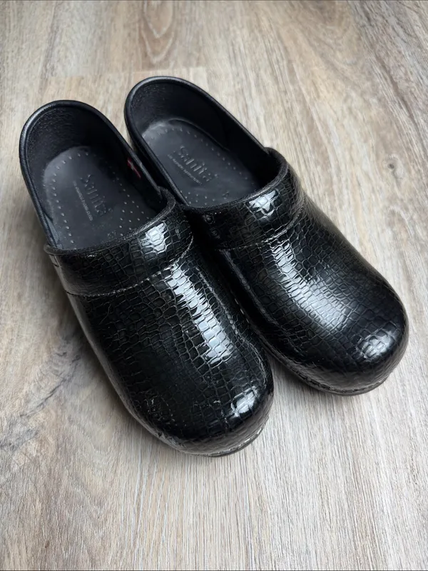 Sanita “Snakeskin” Clogs Size 37 (US 6.5-7) - Image 2