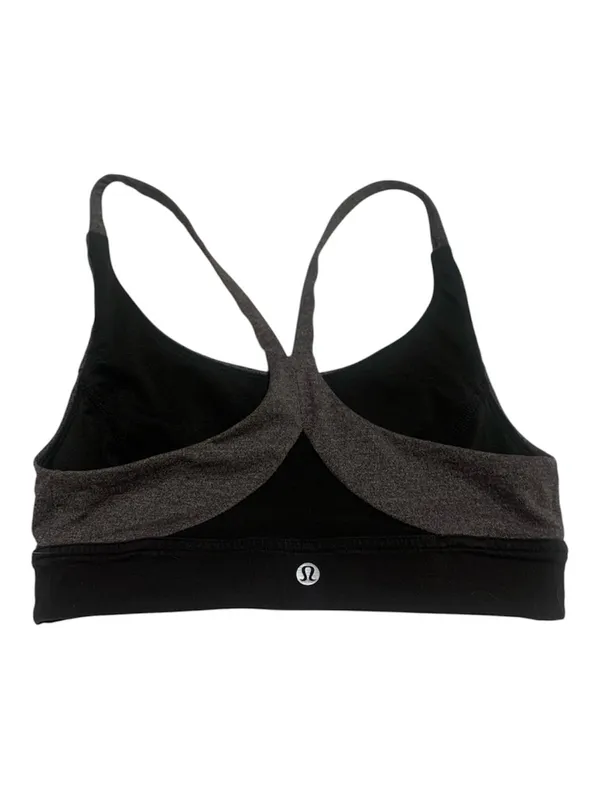 LULULEMON Train Times Bra Heathered Black size 4 - Image 5
