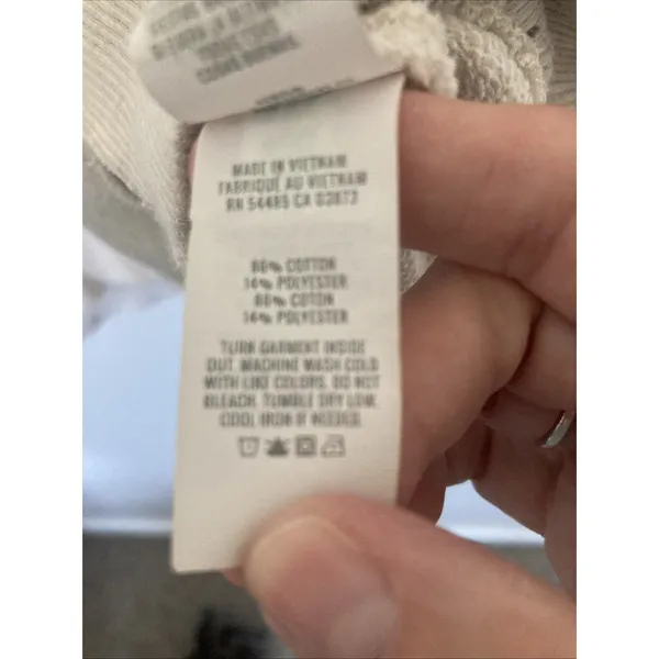 Aerie Women’s Nude Cream Oversized Crewneck Sweatshirt Long Sleeve Size Small - Image 9