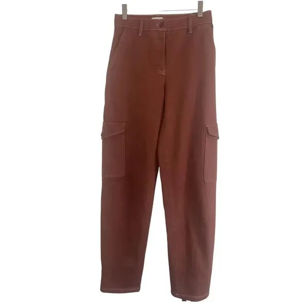 ✨Aritzia Wilfred Free Modern Cargo Burnt Orange Sz 0 Pants✨ - Image 5