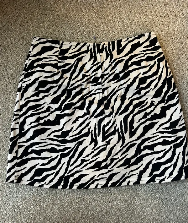 Motel Zebra Print Mini Skirt - Image 2