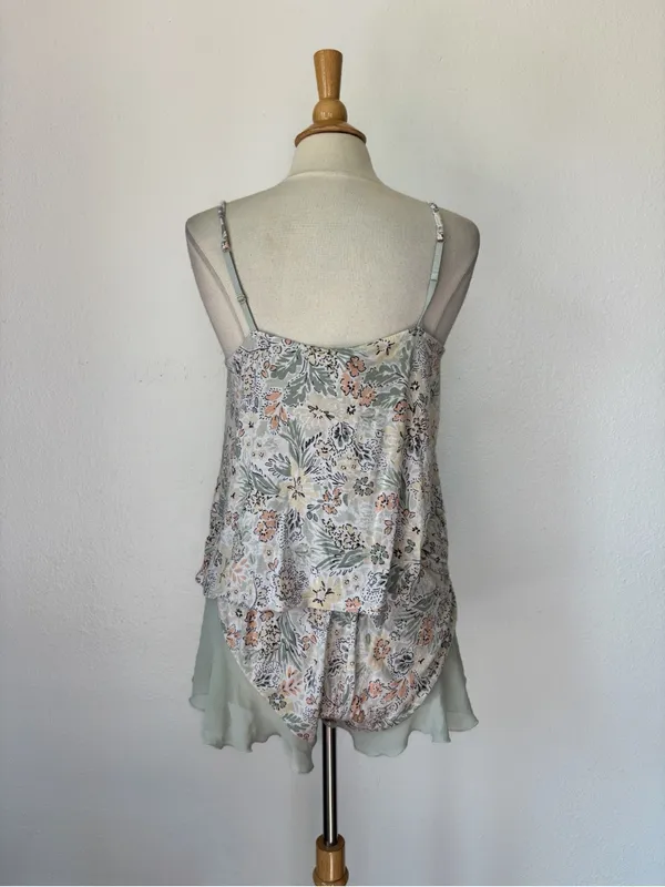 Sage Green & Peach Floral PJ Set - Image 6