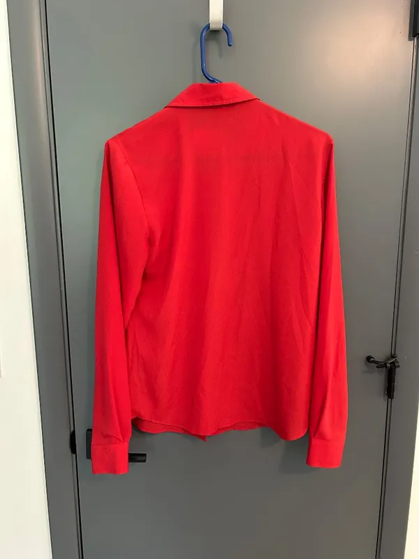 136 Brand new flowy red button down shirt - Image 2