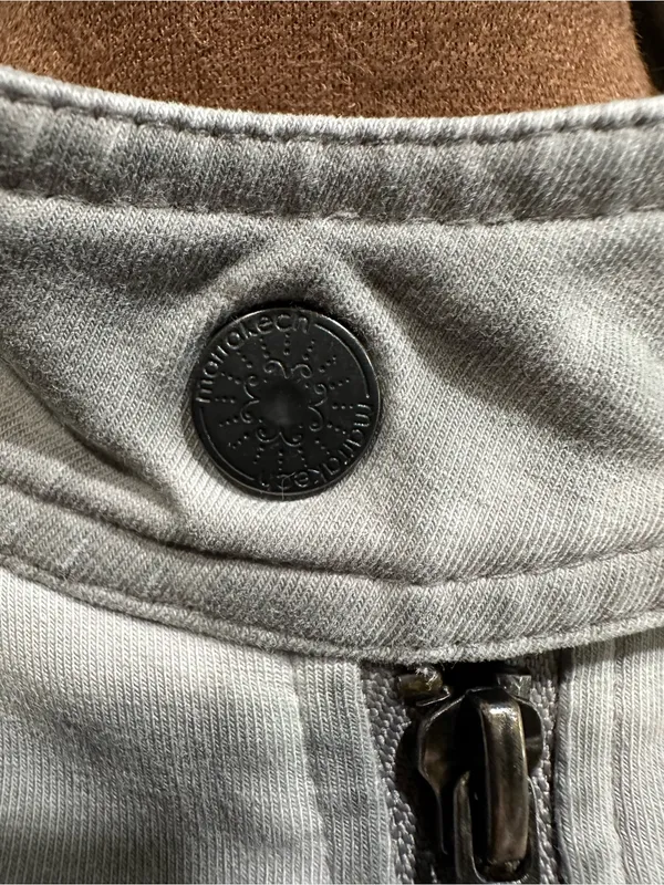 Marrakech by Anthropologie Gray Knit French Terry Moto Jacket – Size Small - Image 3