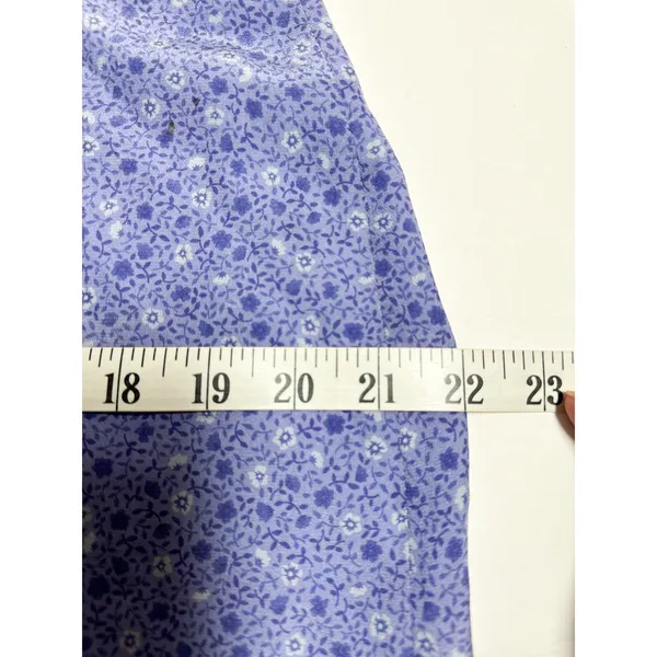 Realisation Par The Vivienne Blue Floral 100% Silk Midi Dress L - Image 15