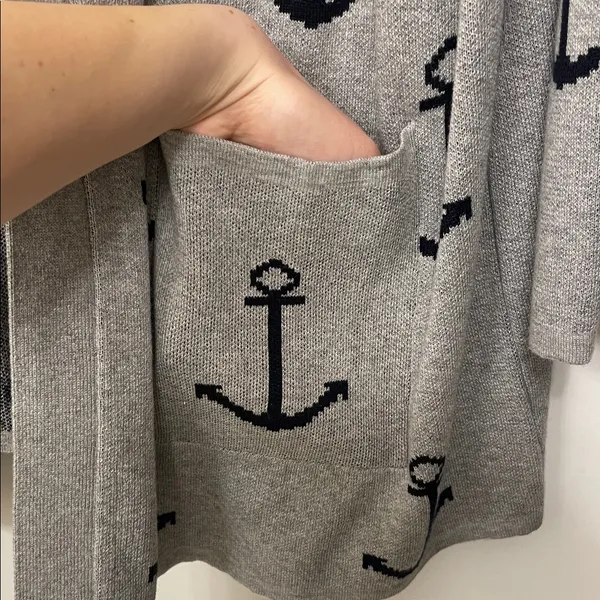 Verve Ami Gray Anchor Cardigan - Image 4