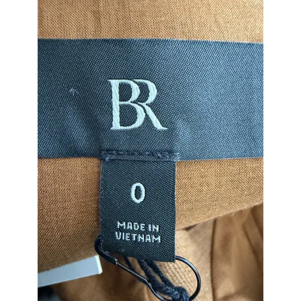 Banana Republic Dress Lina 100% Linen Mini Size 0 Burnt Orange New #GGG9-1 - Image 5