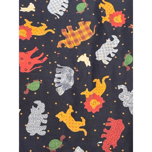 Handmade Vintage Noahs Ark Reversible Vest Folk Art Animals Whimsical 90s Layr - Image 6