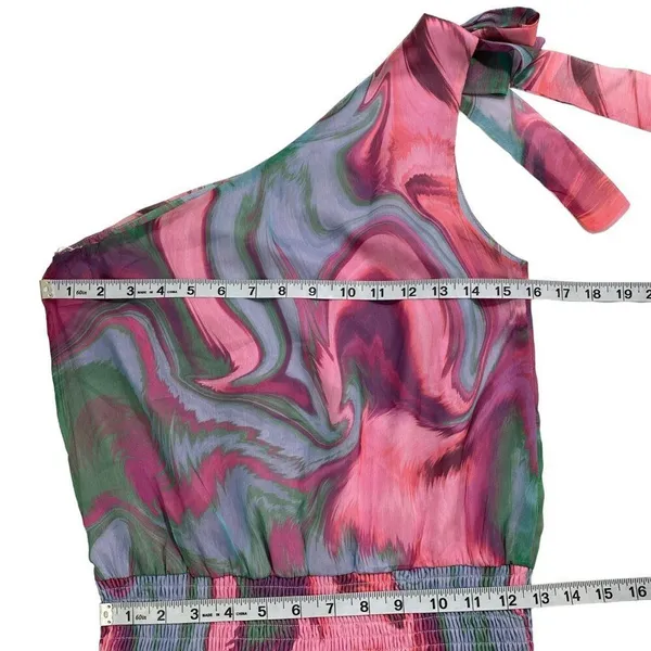 Amanda Uprichard Womens McKinley Mini Dress | XS | Mystic Print | One Shoulder - Image 10