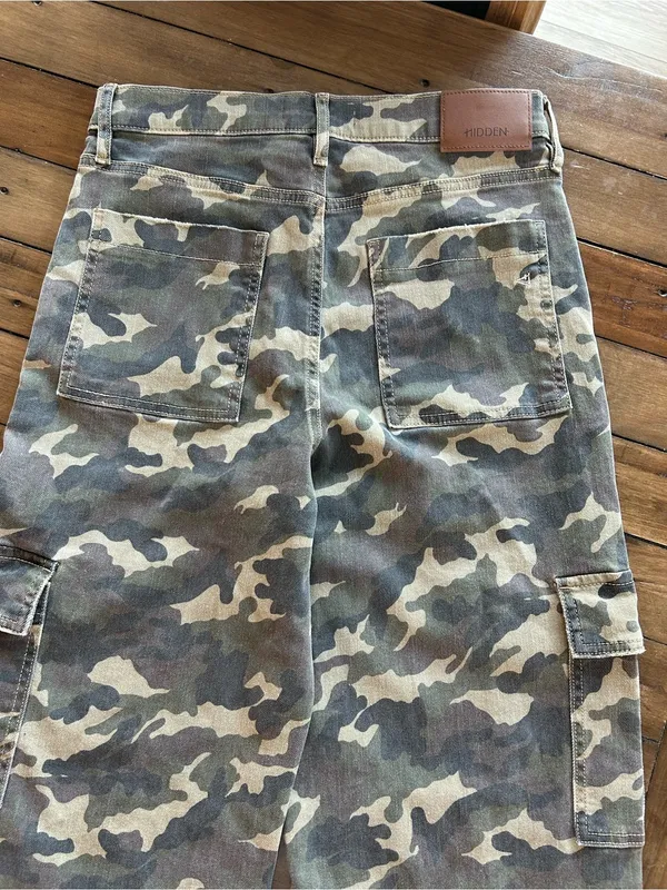 NWOT Hidden Jeans Camo Cargo Pants Green Brown 29 - Image 12