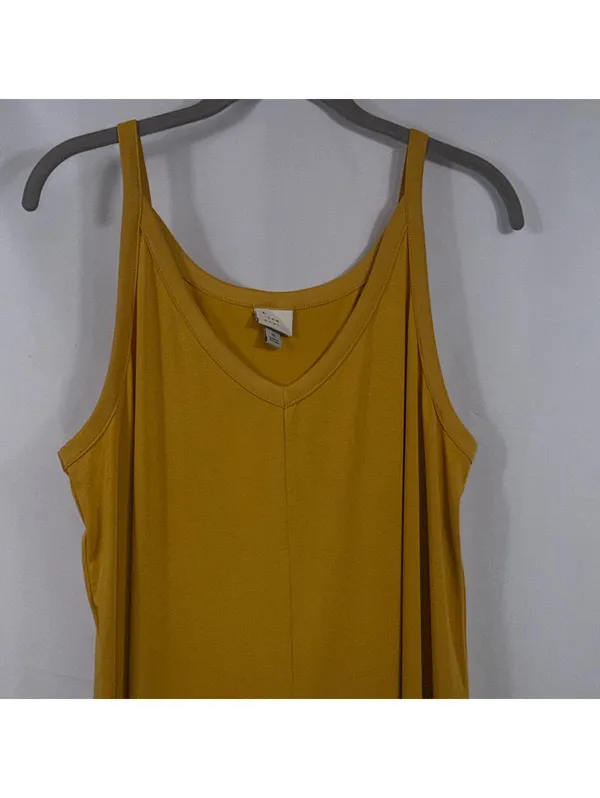 A New Day Medium Mustard Yellow Sleeveless Maxi Dress - Image 2
