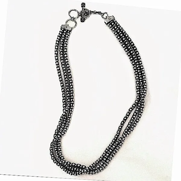 SILPADA 3-Strand Sterling Silver Popcorn Necklace NIB - Image 4
