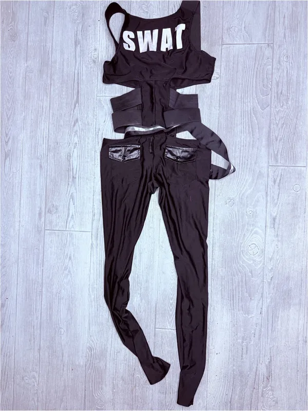 Leg Avenue women’s one piece jumper swat Halloween costume with belt sm - Image 5