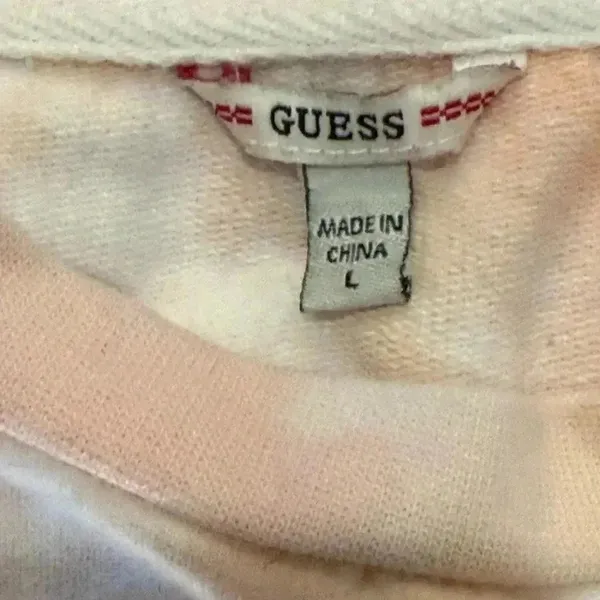 Guess Pink Acid Wash Cropped Sweatshirt - Image 5