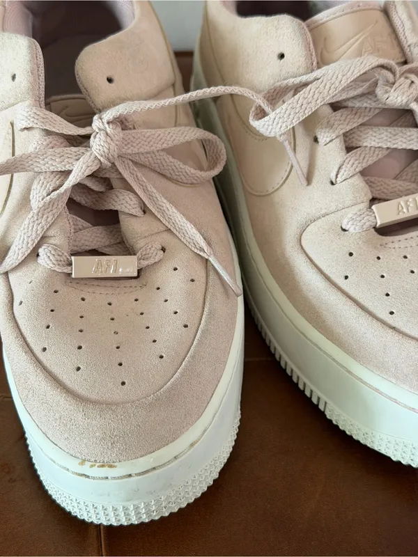 Nike Air Force 1 Sage Low Top Sneakers Suede Barely Rose Size 9.5 AR5339-201 - Image 13