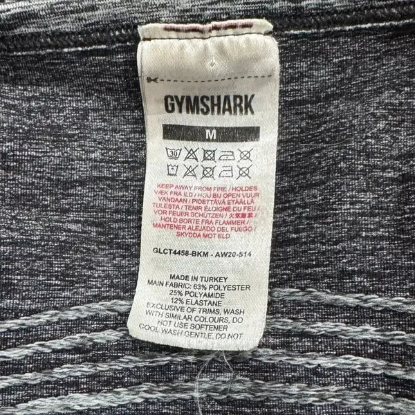 Gymshark Hyper Amplify Long Sleeve Crop Top Grey Black Women’s Medium - Image 4