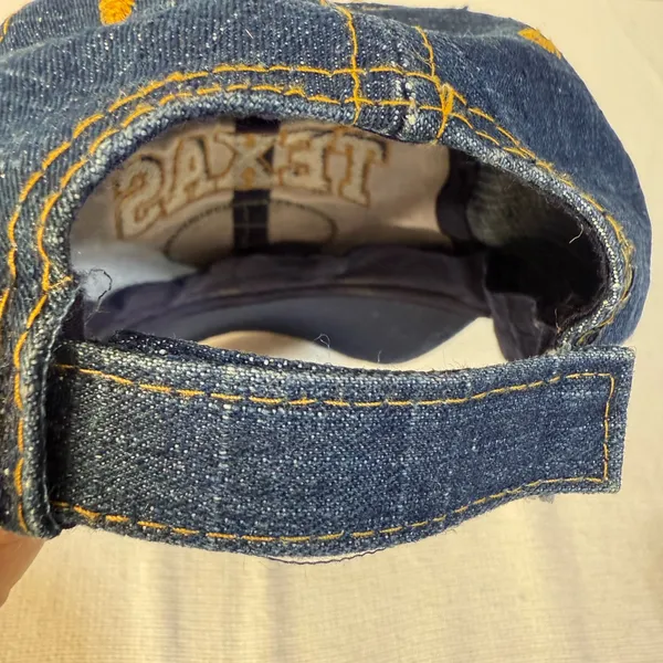 Texas Denim Baseball Cap Blue - Image 3