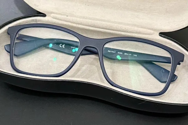 RAY-BAN RB 7047 5450 56-17 Matte Navy Rx Unisex Eyeglasses - Image 4