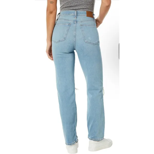 Madewell Perfect Vintage Straight Jeans Danby Wash Knee Rip‎ 27 Clean Girl - Image 3