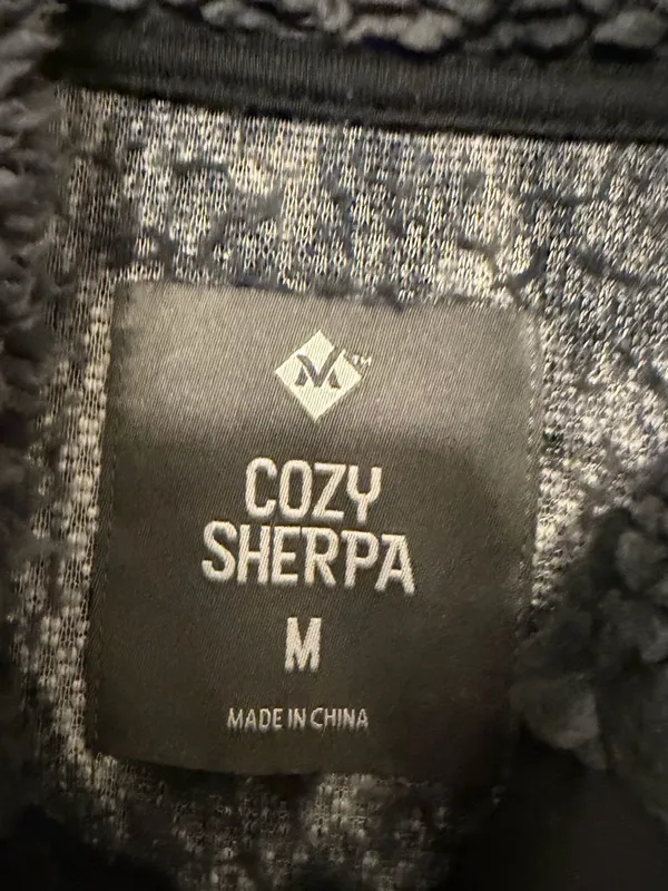 Member's Mark Cozy Sherpa Leopard Print Fleece Snap Button Jacket Medium - Image 3