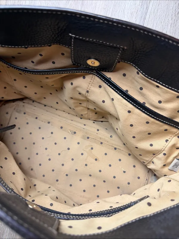 Kate Spade New York Foster Crossing Rue Satchel Black Pebbled Leather Tote Bag - Image 9