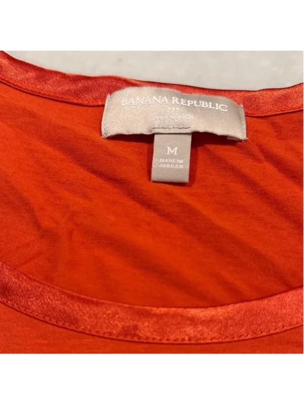 Banana Republic Orange Sleeveless Top Medium - Image 3