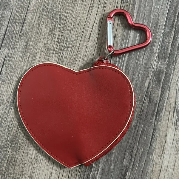 Heart Coin Purse Red - Image 2