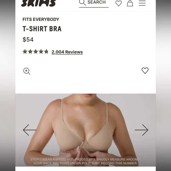Skims Fits Everybody T-Shirt‎ Demi Bra Onyx Size 34D NWT - Image 10