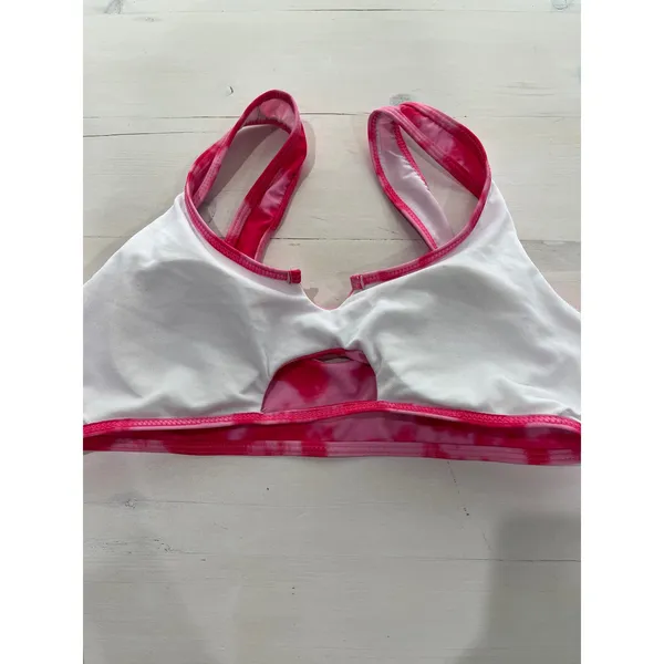 Lot of 2 bikini tops Tie Dye pink and Snake Print Small‎ - Image 7