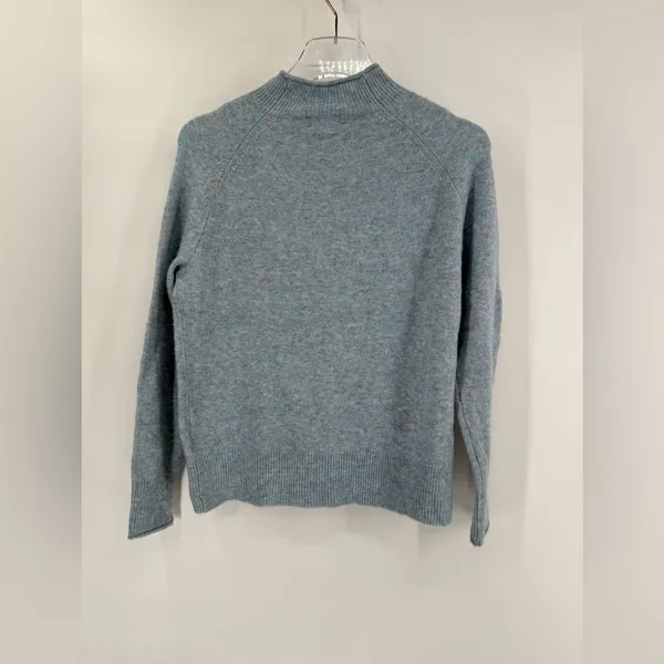J crew light blue‎ wool blend mock neck sweater size xxs - Image 2
