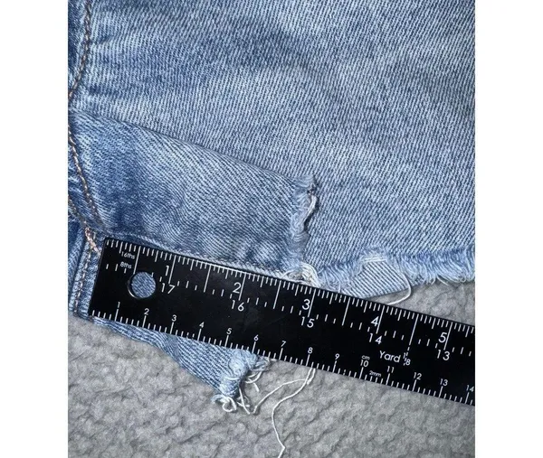 American Eagle Denim Shorts Women 8 Highest Rise 90s Boyfriend Raw Hem Festival - Image 6