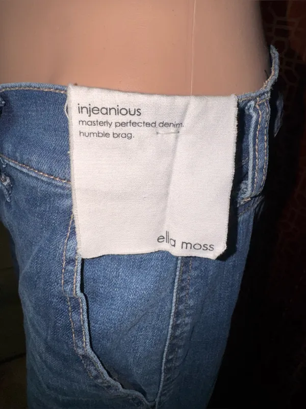 Ella Moss Cropped Wide Leg Jeans 28" Waist - Image 4