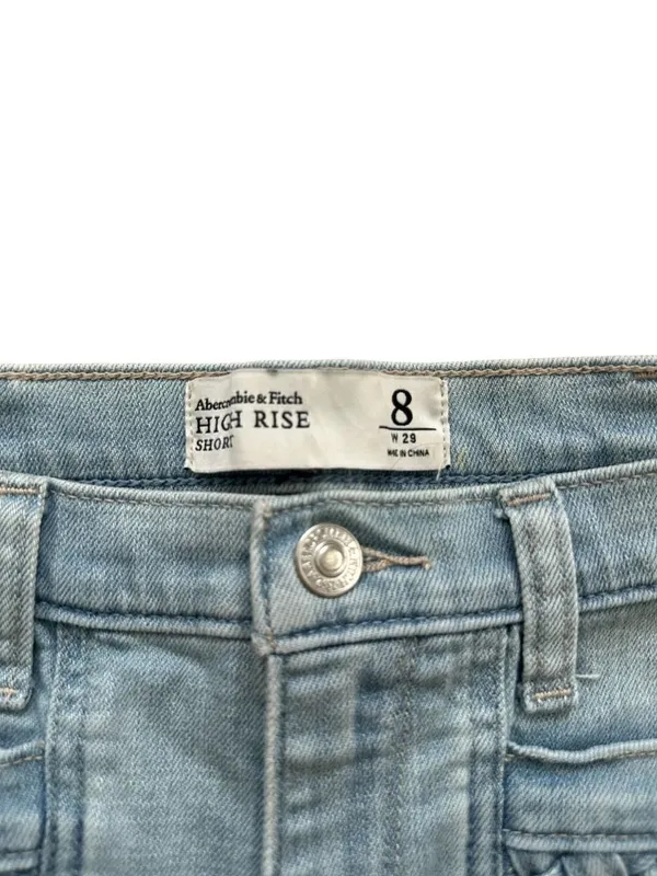 ABERCROMBIE & FITCH High Rise Denim Shorts Size 29 / US 8 - Image 3