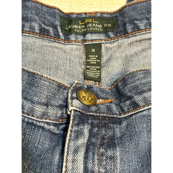 Lauren Ralph Lauren LRL Jeans Co Straight Bootcut Blue Denim Jeans Women's 14 - Image 5