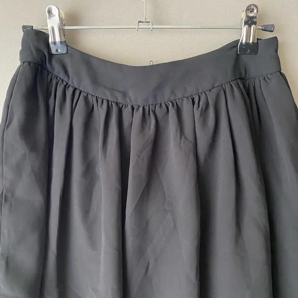 H&M Size 4 Black Mini Skirt Layered Chiffon Flowy Skater‎ A-Line Casual Classic - Image 7