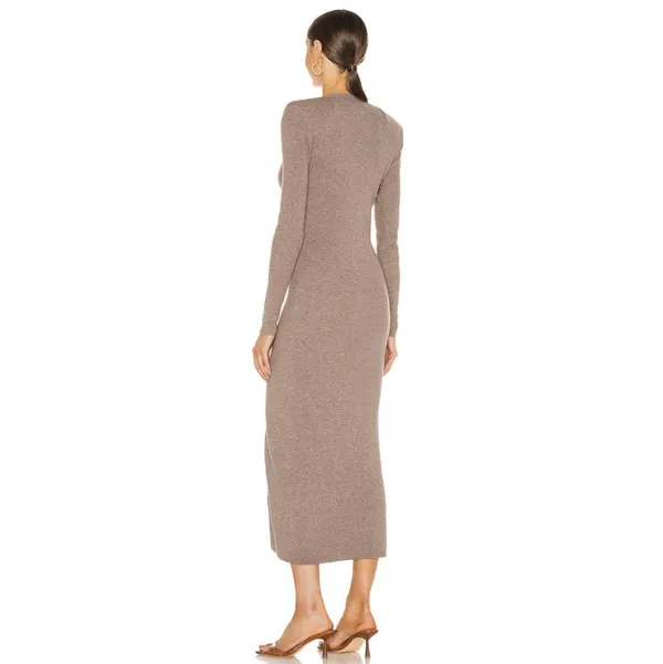 Torn By Ronny Kobo Vianne Long Sleeve Rib Knit Midi Dress - Image 4