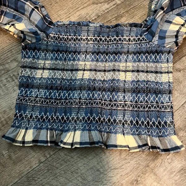Love Shack Fancy Hersh‎ Plaid Crop Top Size Small - Image 6