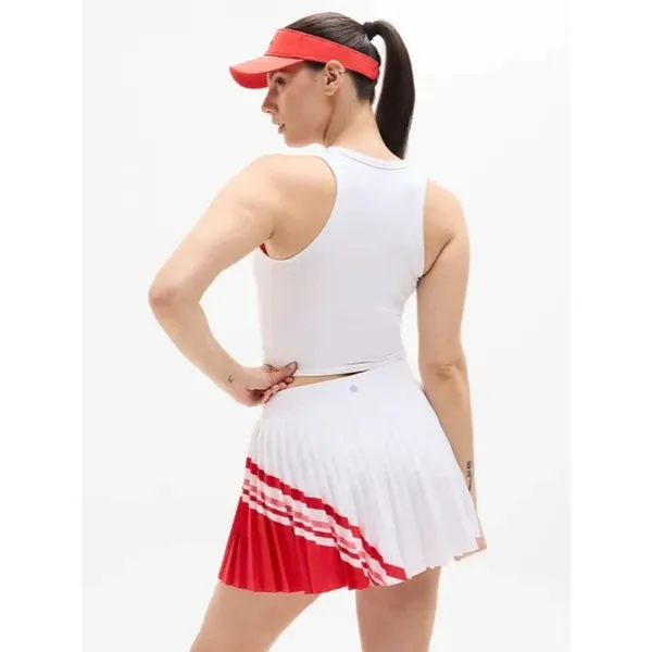 New Athleta L Match Point High Rise Pleated Colorblock 13 1/2" Skort Large - Image 7