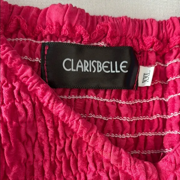 Clarisbelle Peplum Sleeveless Top Pink Women Size XXL NWOT - Image 2