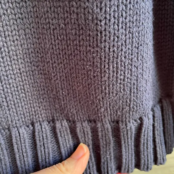 Lauren Ralph Lauren Women's Vintage Navy Pullover Sweater Size M - Image 7